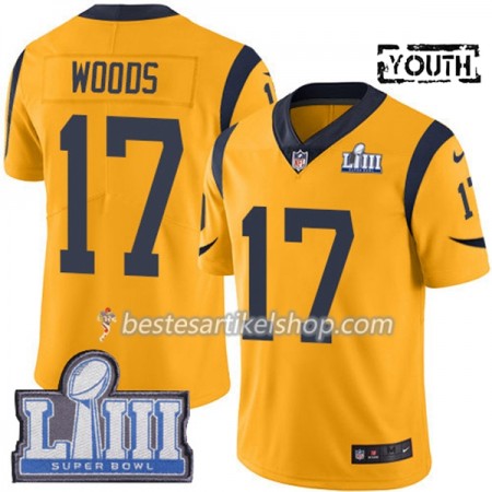 Kinder Los Angeles Rams Trikot Robert Woods 17 Nike Gold 2019 Super Bowl LIII
